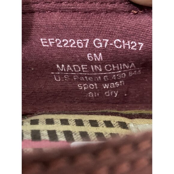 Grasshoppers Womens Size 6M Red Canvas Wedge Slip-On Shoes  With Elastic Straps - Picture 2 of 7